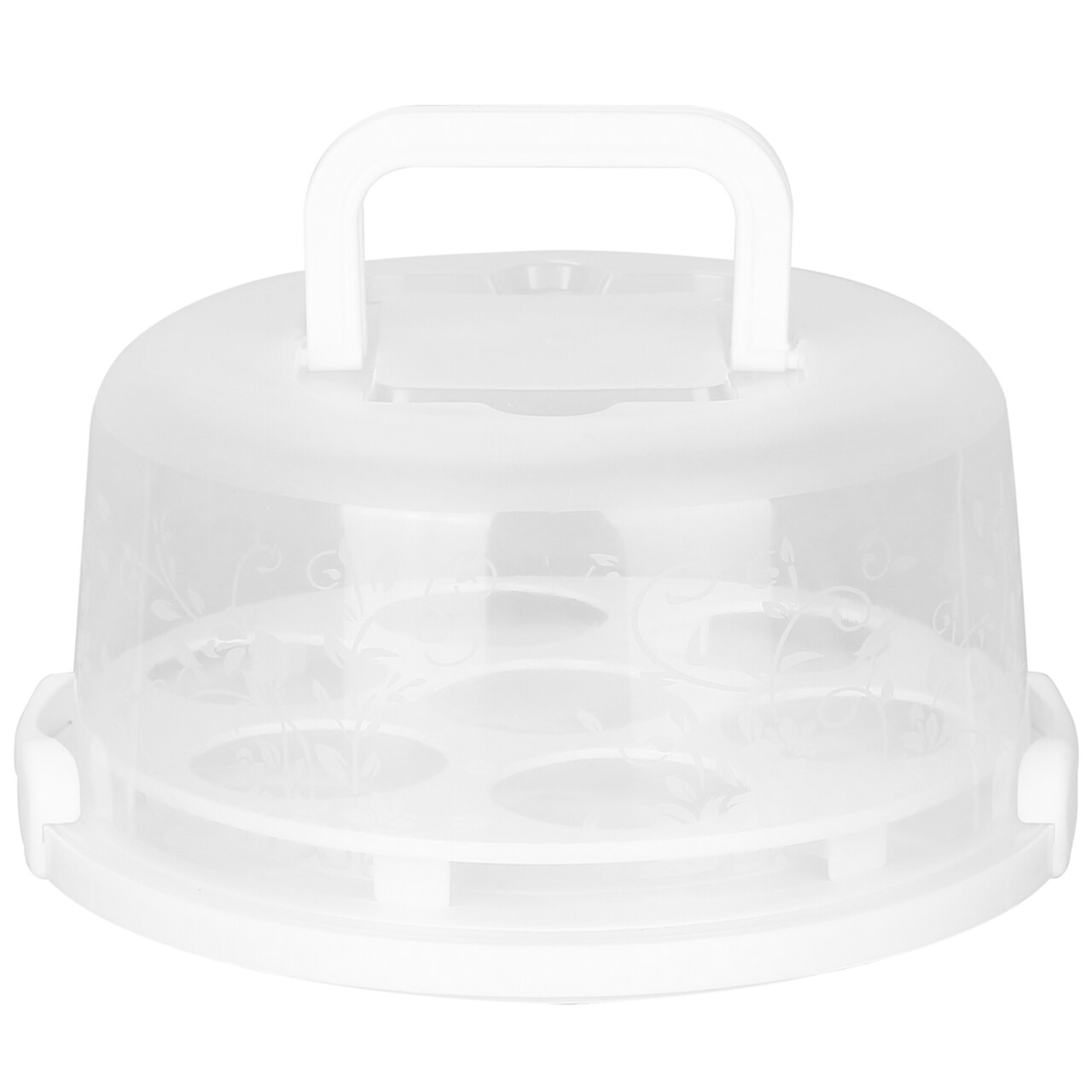 Global Phoenix 10in Cake Storage Container with Handle Plastic Cake Box Cupcake Storage Box